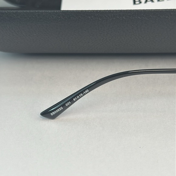 New Authentic Balenciaga BB0093S 001 Curve Cat Sunglasses - Picture 11 of 13